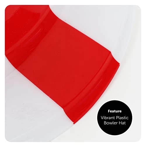 England Bowler Hat - English St Georges Flag Bowler Hat - Fancy Dress Accessory For Indoor Outdoor Sporting Events, Street Parties, Festivals And Celebrations 4 England Bowler Hat - English St Georges Flag Bowler Hat - Fancy Dress Accessory For Indoor Outdoor Sporting Events, Street Parties, Festivals And Celebrations - Image 4