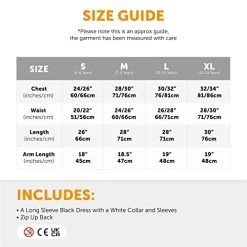 Girls Gothic Schoolgirl Fancy Dress Costume - Children's Wednesday Halloween Costume - Long Black Dress With White Collar & Cuffs -I Love Fancy Dress Ltd Shop 41Gn7zTee4L