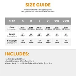 Adults Halloween Festering Uncle Costume - Black Robe With White Belt, Bald Cap And Facepaint - Gothic Family Manor TV And Film Halloween Fancy Dress -I Love Fancy Dress Ltd Shop 41GoDRmazEL