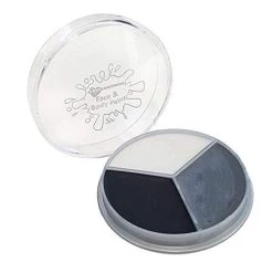 ADULTS ZOMBIE COSTUME - HALLOWEEN PRISONER FANCY DRESS OUTFIT - UNISEX BLACK & WHITE PRINTED TOP + TROUSERS, BLACK, WHITE AND GREY FACEPAINT & FAKE BLOOD -I Love Fancy Dress Ltd Shop 41GsIuAWYDL