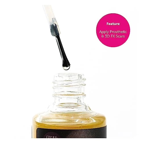 Adhesive Spirit Gum - 13ml Bottle Of Spirit Gum With Small Brush - Fake Scar FX Makeup Halloween Fancy Dress 3 Adhesive Spirit Gum - 13ml Bottle Of Spirit Gum With Small Brush - Fake Scar FX Makeup Halloween Fancy Dress - Image 3