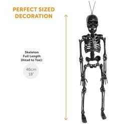 Silver Hanging Skeleton - Pack Of 1-46cm (18") From Head To Toe - Silver Skeleton With An Easy Hanging Design - Perfect Halloween Decoration For Parties And Trick Or Treating -I Love Fancy Dress Ltd Shop 41IHnxTLSvL