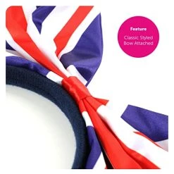 Union Jack Bow Headband - Union Jack Flag Bow Attached To Headband - King's Coronation VE Day British Events Street Party Fancy Dress Accessory -I Love Fancy Dress Ltd Shop 41IlMPfyAwL