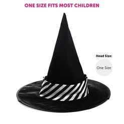 Girls Worst Witch Costume - Hooded Black Cape With Hat And Tie - World Book Week Fancy Dress Costume -I Love Fancy Dress Ltd Shop 41JWgkLPkDL