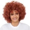 AFRO WIG FANCY DRESS ACCESSORY FUNKY LARGE CURLY HAIR 70'S DISCO CLOWN MENS LADIES IN MANY COLOURS (GINGER)