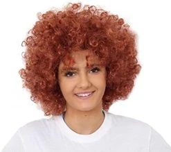 AFRO WIG FANCY DRESS ACCESSORY FUNKY LARGE CURLY HAIR 70'S DISCO CLOWN MENS LADIES IN MANY COLOURS (GINGER) -I Love Fancy Dress Ltd Shop 41Jn3H2t7WL. AC