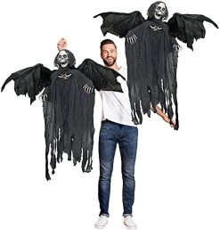 I LOVE FANCY DRESS Grim Reaper Halloween Prop Animated Decoration With Wings - Red Light Up Eyes & Sound Effects - Eerie Reaper With Motorised Wings And Head - Halloween Props - Pack Of 3 18 I LOVE FANCY DRESS Grim Reaper Halloween Prop Animated Decoration With Wings - Red Light Up Eyes & Sound Effects - Eerie Reaper With Motorised Wings And Head - Halloween Props - Pack Of 3 -I Love Fancy Dress Ltd Shop 41KrZy6QA5L. AC