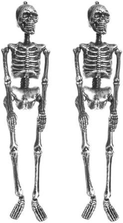 I LOVE FANCY DRESS Silver Hanging Skeleton - Full Body Halloween Decoration - 60 Cm 24 Inch - Creepy - Halloween Props - Pack Of 1 -I Love Fancy Dress Ltd Shop 41MGYWlCAaL. AC