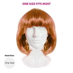 Adults Orange Thick Quality Bob Wig - 20s Style Short Wig - Perfect For World Book Day Halloween St Andrews Day And Other Fancy Dress Events Party Cosplay -I Love Fancy Dress Ltd Shop 41OMP6kxgL