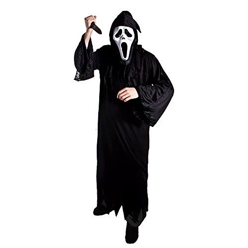 Adults Serial Killer - Screamer Halloween Fancy Dress Costume With Robe/Mask And Bloody Knife -I Love Fancy Dress Ltd Shop 41PX8ZHjbuL
