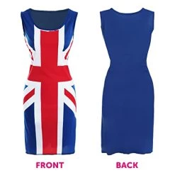 Ladies Union Jack Dress And Bow Headband - Blue Dress With Union Jack Flag Design And Union Jack Bow On A Headband - King's Coronation Street Party Fancy Dress Costume -I Love Fancy Dress Ltd Shop 41PrVHaMvsL