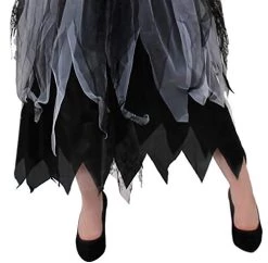 LADIES ZOMBIE GHOST BRIDE BLACK FANCY DRESS COSTUME SET - INCLUDES DRESS + FACEPAINT + FAKE BLOOD - IDEAL FOR HALLOWEEN, SCARY/HORROR DRESSUP, FANCY DRESS PARTIES IN SIZES S - XL -I Love Fancy Dress Ltd Shop 41RcOJ4574L