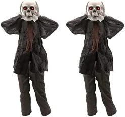 I LOVE FANCY DRESS LTD Animatronic Skeleton 110cm 43" Halloween Decoration - Red Light Up Eyes & Sound Effects - Removes Head - Halloween Props - Pack Of 1 -I Love Fancy Dress Ltd Shop 41RitxZTeJL. AC