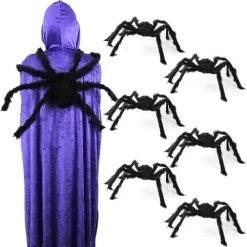 I LOVE FANCY DRESS Fake Spider Prop Halloween Decoration Large 60cm 24” - Pack Of 1 - Giant Black Spider - Pose-able Legs - Spooky Arachnid Halloween Props - Pack Of 6 -I Love Fancy Dress Ltd Shop 41RqfBiBeRL. AC