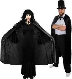 COUPLES VAMPIRE + VAMPIRESS HALLOWEEN FANCY DRESS COSTUME SET - LADIES LONG BLACK GOTHIC DRESS & HOODED VELOUR CAPE | TOP HAT + RED CAPE | 2x VAMPIRE FANGS, 2x FACEPAINT, 2x FAKE BLOOD – M 19 COUPLES VAMPIRE + VAMPIRESS HALLOWEEN FANCY DRESS COSTUME SET - LADIES LONG BLACK GOTHIC DRESS & HOODED VELOUR CAPE | TOP HAT + RED CAPE | 2x VAMPIRE FANGS, 2x FACEPAINT, 2x FAKE BLOOD – M -I Love Fancy Dress Ltd Shop 41ShXFNXIXL. AC 2