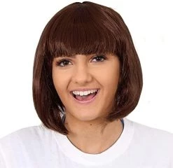 Adults Orange Thick Quality Bob Wig - 20s Style Short Wig - Perfect For World Book Day Halloween St Andrews Day And Other Fancy Dress Events Party Cosplay -I Love Fancy Dress Ltd Shop 41TOFHN1iuL. AC