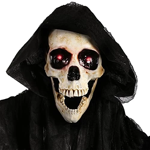 I LOVE FANCY DRESS Animatronic Grim Reaper 75cm 96" Halloween Decoration - Red Light Up Eyes & Sound Effects - Poseable Arms - Halloween Props - Pack Of 2 7 I LOVE FANCY DRESS Animatronic Grim Reaper 75cm 96" Halloween Decoration - Red Light Up Eyes & Sound Effects - Poseable Arms - Halloween Props - Pack Of 2 - Image 7