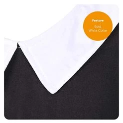 Ladies Gothic Manor Daughter Fancy Dress Costume - Adult's Wednesday Halloween Costume - Long Black Dress With White Collar & Cuffs -I Love Fancy Dress Ltd Shop 41XbEYw1kwL