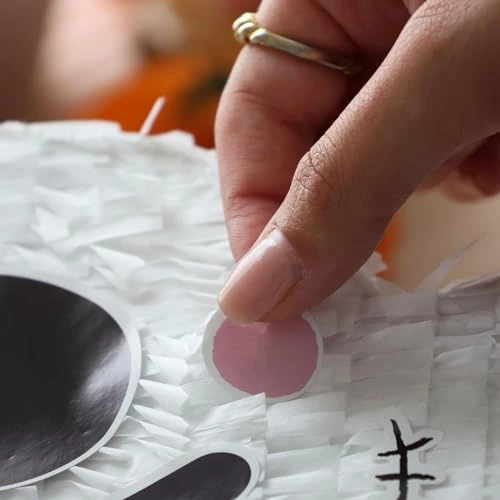 Halloween Skull Pinata - Pack Of 1 - White Skull Shaped Pinata And Face Stickers - Fun Kids Halloween Party Activity Decoration 2 Halloween Skull Pinata - Pack Of 1 - White Skull Shaped Pinata And Face Stickers - Fun Kids Halloween Party Activity Decoration - Image 2