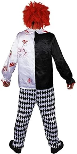 Adults Halloween Scary Clown Costume - Mens Clown Costume With Accessories - Horror Fancy Dress For Halloween (Small) -I Love Fancy Dress Ltd Shop 41abuSy5DdL