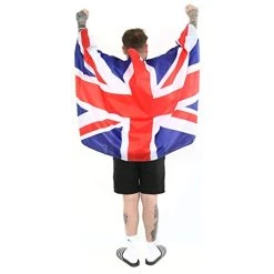 Wearable Flag Cape - Union Jack, United Kingdom Flag - Perfect For The Kings Coronation, Ve Day, Sporting Events And Other British Fancy Dress Events - Pack Of 1