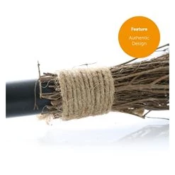 Witch Halloween Broomstick - 3-Piece Screwable Witch's Broomstick - Halloween Fancy Dress Costume Accessory - Pack Of 1 -I Love Fancy Dress Ltd Shop 41bM22QcFpL