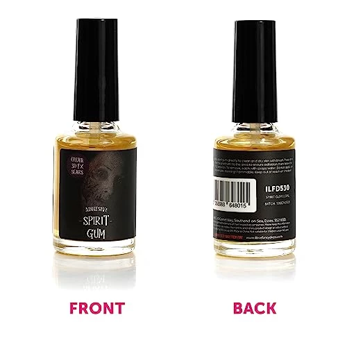 Adhesive Spirit Gum - 13ml Bottle Of Spirit Gum With Small Brush - Fake Scar FX Makeup Halloween Fancy Dress 6 Adhesive Spirit Gum - 13ml Bottle Of Spirit Gum With Small Brush - Fake Scar FX Makeup Halloween Fancy Dress - Image 6