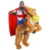 ST GEORGES KNIGHT COSTUME + INFLATABLE HORSE WITH ATTACHED LEGS PERFECT FOR ENGLISH FLAG FOOTBALL FANS EURO STAG NIGHT ST GEORGES DAY ENGLAND FLAG FUNNY PICK ME UP ACCESSORY (LARGE)