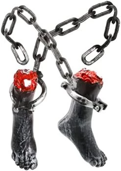 I LOVE FANCY DRESS Chained Severed Foot Halloween Prop Decoration - 74cm 29 Inch - Creepy - Halloween Props - Pack Of 3 18 I LOVE FANCY DRESS Chained Severed Foot Halloween Prop Decoration - 74cm 29 Inch - Creepy - Halloween Props - Pack Of 3 -I Love Fancy Dress Ltd Shop 41dattRjOHL. AC