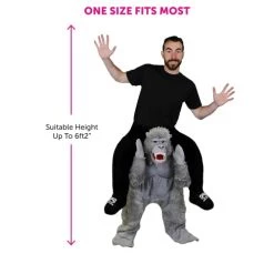 PICK ME UP Gorilla Novelty Costume Adults Fancy Dress - Plush Gorilla Ride On Animal Zoo Jungle Costume With Stuffed Legs And Adjustable Elasticated Waistband (One Size) 11 PICK ME UP Gorilla Novelty Costume Adults Fancy Dress - Plush Gorilla Ride On Animal Zoo Jungle Costume With Stuffed Legs And Adjustable Elasticated Waistband (One Size) -I Love Fancy Dress Ltd Shop 41eyrK97n1L