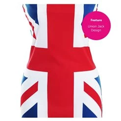 Ladies Union Jack Dress And Bow Headband - Blue Dress With Union Jack Flag Design And Union Jack Bow On A Headband - King's Coronation Street Party Fancy Dress Costume -I Love Fancy Dress Ltd Shop 41hBy8TJyHL
