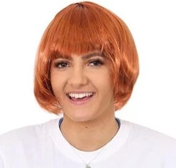Adults Orange Thick Quality Bob Wig - 20s Style Short Wig - Perfect For World Book Day Halloween St Andrews Day And Other Fancy Dress Events Party Cosplay -I Love Fancy Dress Ltd Shop 41iDJmA70aL. AC
