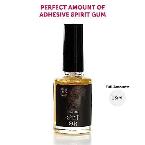Adhesive Spirit Gum - 13ml Bottle Of Spirit Gum With Small Brush - Fake Scar FX Makeup Halloween Fancy Dress 7 Adhesive Spirit Gum - 13ml Bottle Of Spirit Gum With Small Brush - Fake Scar FX Makeup Halloween Fancy Dress - Image 7