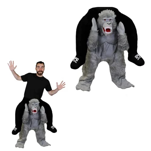PICK ME UP Gorilla Novelty Costume Adults Fancy Dress - Plush Gorilla Ride On Animal Zoo Jungle Costume With Stuffed Legs And Adjustable Elasticated Waistband (One Size) 1 PICK ME UP Gorilla Novelty Costume Adults Fancy Dress - Plush Gorilla Ride On Animal Zoo Jungle Costume With Stuffed Legs And Adjustable Elasticated Waistband (One Size)