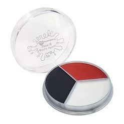 CHILDS SCARY CLOWN DELUXE HALLOWEEN COSTUME - BLACK & WHITE DRESS + MINI BOWLER HAT ON HEADBAND WITH FLOWER + BLOOD-STAINED TIGHTS + BLACK, WHITE & RED FACEPAINT (SIZE: SMALL) -I Love Fancy Dress Ltd Shop 41kwWc tTqL