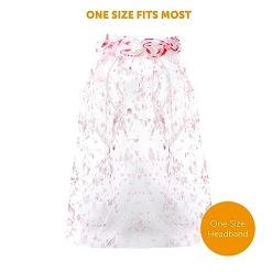 ILOVEFANCYDRESS Day Of The Dead Veiled Headband - Flower Crown Headband With Black Lace Veil & Black Flowers - 24”/2 Ft/60cm Black Lace Bridal Veil - Gothic Headpiece For Dia De Los Muertos & Halloween -I Love Fancy Dress Ltd Shop 41lFSCnd3L