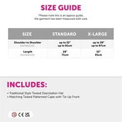 Victorian Detective Deluxe Fancy Dress Set With Hat - X-Large - Deerstalker Hat And Matching Cape - Perfect For Book Week Or Halloween Fancy Dress Costumes -I Love Fancy Dress Ltd Shop 41lMSEWRDCL