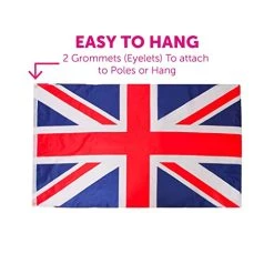 Union Jack 3ft X 2ft Flag Fancy Dress Decoration - Pack Of 2 Flags - Great Britain Flag With Grommets - Queens Jubilee, Football, Rugby - Sporting Events, Street Parties, Festivals And Celebrations -I Love Fancy Dress Ltd Shop 41lgt1uiN9L