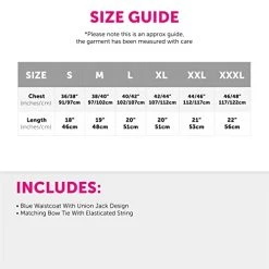 Union Jack Waistcoat And Bowtie - Waistcoat With Union Jack Print And Matching Bowtie - King's Coronation, VE Day, Jubilee, Britain Fancy Dress Costume -I Love Fancy Dress Ltd Shop 41n16060ZTL