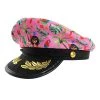 Hawaiian Pink Sailor Hat - Pink Hawaii Captain Cap - Perfect For Stag Dos Fancy Dress Summer Beach Party Wear Accessory - Pack Of 1