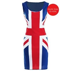 Ladies Union Jack Dress - Red, White And Blue Union Jack Flag Classic Dress - 90s Music Icons, Brit Pop, VE Day, King's Coronation Fancy Dress 14 Ladies Union Jack Dress - Red, White And Blue Union Jack Flag Classic Dress - 90s Music Icons, Brit Pop, VE Day, King's Coronation Fancy Dress -I Love Fancy Dress Ltd Shop 41oUmXYkn L 1