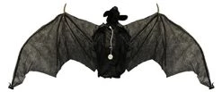 ILOVEFANCYDRESS SCARY HALLOWEEN ANIMATRONIC BAT DECORATION - SCARY BAT WITH MOTORISED HEAD & WINGS, SCARY SOUND EFFECTS AND GLOWING RED EYES - PERFECT DECORATION FOR HALLOWEEN EVENTS -I Love Fancy Dress Ltd Shop 41ojgoUSA9L