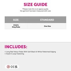 CHILDS KING COSTUME - KIDS RED VELOUR KING'S ROBE WITH WHITE TRIM - BOYS GIRLS CHRISTMAS NATIVITY KING PRINCE ROBE FANCY DRESS COSTUME (ONE SIZE FITS MOST) 12 CHILDS KING COSTUME - KIDS RED VELOUR KING'S ROBE WITH WHITE TRIM - BOYS GIRLS CHRISTMAS NATIVITY KING PRINCE ROBE FANCY DRESS COSTUME (ONE SIZE FITS MOST) -I Love Fancy Dress Ltd Shop 41pn9zTXeEL