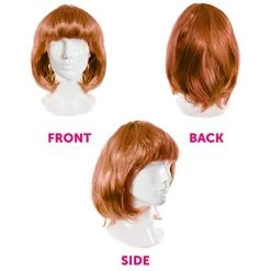 Adults Orange Thick Quality Bob Wig - 20s Style Short Wig - Perfect For World Book Day Halloween St Andrews Day And Other Fancy Dress Events Party Cosplay -I Love Fancy Dress Ltd Shop 41pp5kLWofL