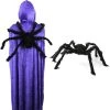 I LOVE FANCY DRESS Fake Spider Prop Halloween Decoration Large 60cm 24” - Pack Of 1 - Giant Black Spider - Pose-able Legs - Spooky Arachnid Halloween Props - Pack Of 6