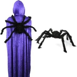 I LOVE FANCY DRESS Fake Spider Prop Halloween Decoration Large 60cm 24” - Pack Of 1 - Giant Black Spider - Pose-able Legs - Spooky Arachnid Halloween Props - Pack Of 6 -I Love Fancy Dress Ltd Shop 41qiaOn31L. AC