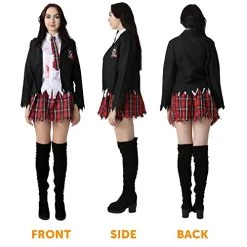 Ladies Halloween Zombie Schoolgirl Costume - Black And Tartan Bloodstained School Uniform With Tattered Edges - Adults Halloween Trick Or Treat Fancy Dress Costume 10 Ladies Halloween Zombie Schoolgirl Costume - Black And Tartan Bloodstained School Uniform With Tattered Edges - Adults Halloween Trick Or Treat Fancy Dress Costume -I Love Fancy Dress Ltd Shop 41qnV0orlQL 1