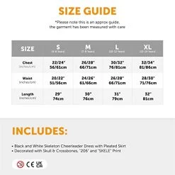 Girls Halloween Skeleton Cheerleader - Black/White Cheerleader Dress With Red Pom Poms, Bloody Tights, Fake Blood And Facepaint -I Love Fancy Dress Ltd Shop 41tWf9K3ZsL