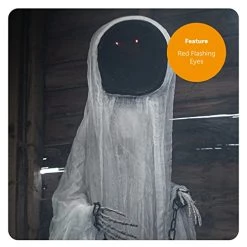 Faceless Spectre Halloween Prop 68"/173cm Animated Decoration Large - Red Light Up Eyes & Sound Effects - Wailing Ghost Prop With Motorised Arms - Halloween Props 8 Faceless Spectre Halloween Prop 68"/173cm Animated Decoration Large - Red Light Up Eyes & Sound Effects - Wailing Ghost Prop With Motorised Arms - Halloween Props -I Love Fancy Dress Ltd Shop 41tlLY0ocOL