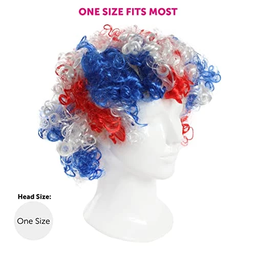 Girls Union Jack Afro Wig - Pack Of 6 - Curly Union Jack Afro Wig - VE Day, Queen's Jubilee, British Events 7 Girls Union Jack Afro Wig - Pack Of 6 - Curly Union Jack Afro Wig - VE Day, Queen's Jubilee, British Events - Image 7